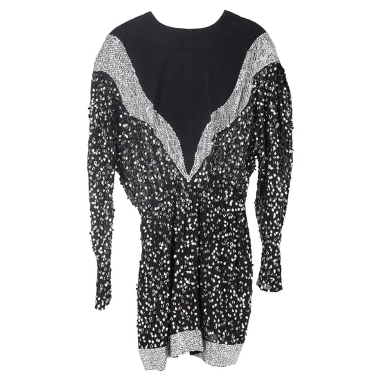Isabel Marant Caldes Pailletten-Minikleid aus schwarzem Chiffon - Image 2