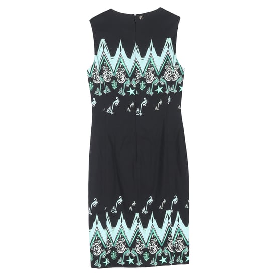 Versace Kollektion Bedrucktes Mini-Cady-Kleid aus schwarzer Viskose - Image 2