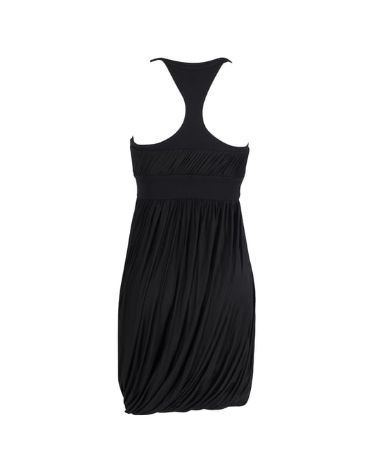 Versace Minikleid mit gerafftem Harness-Ausschnitt aus schwarzer Viskose - Image 3