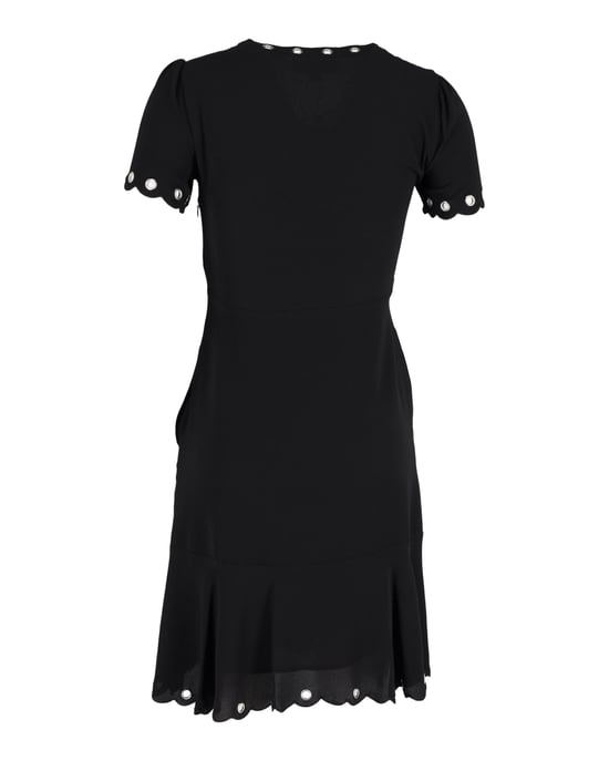 Michael Kors Kleid mit Ösen- und Schnürung sowie Muschelkanten aus schwarzem Polyester - Image 3