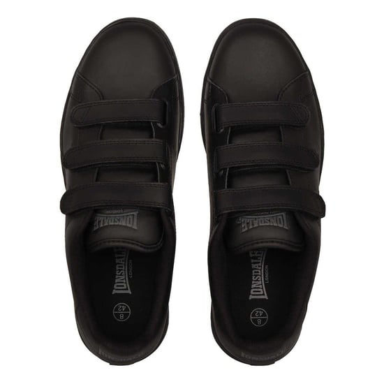 Lonsdale - "Leyton" Sneaker für Herren, Dreifachriemen, Flach (Schwarz/Schwarz) - Image 4