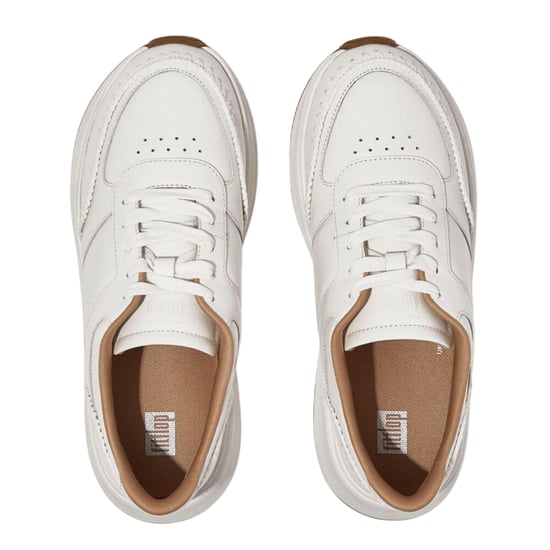 FitFlop - gehäkelt Sneaker für Damen, Leder, flach geformter Absatz (Weiß) - Image 3