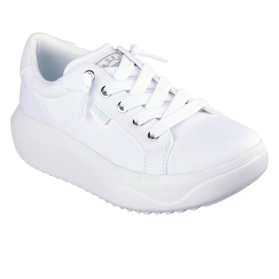 Skechers - "Popupsmax" Sneaker für Damen, Canvas, Plattform-Absatz (Weiß) - Image 4