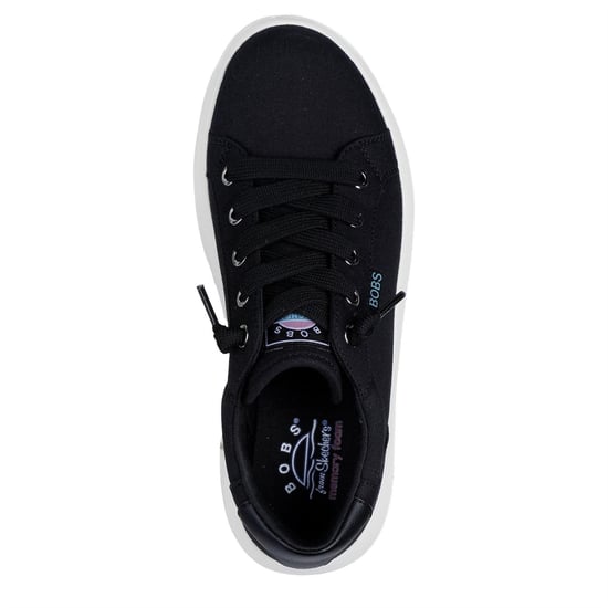 Skechers - "Popupsmax" Sneaker für Damen, Canvas, Plattform-Absatz (Schwarz) - Image 3