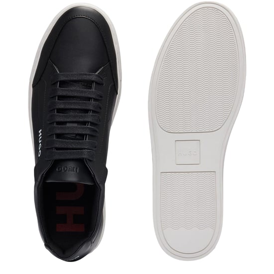 Hugo - "Futurism" Sneaker für Herren, Leder, Runder Zeh, Flach (Schwarz) - Image 4