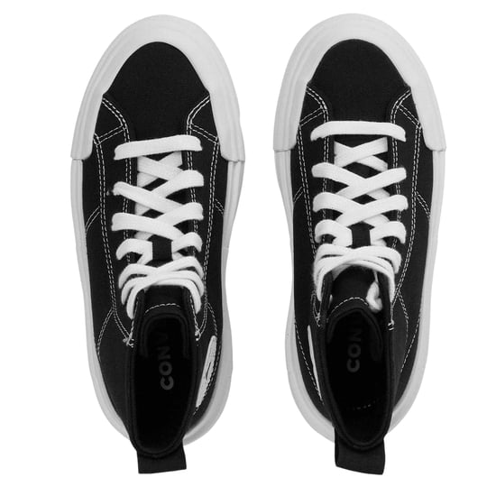 Converse - "Chuck Taylor" High Top Turnschuhe für Kinder, Plattform-Absatz (Schwarz/Weiß) - Image 3