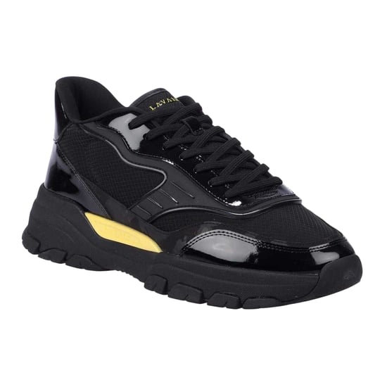 Lavair - "Pacific 2.0" Sneaker für Herren, Nappaleder, Grob flach (Schwarz/Gelb) - Image 4