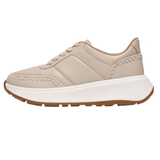 FitFlop - gehäkelt Sneaker für Damen, Leder, flach geformter Absatz (Beige) - Image 2