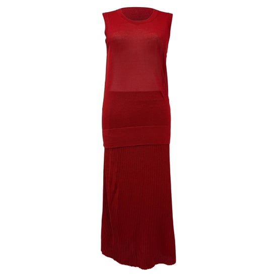 Joseph Metallic Tanktop und Midirock-Set aus roter Viskose - Image 1