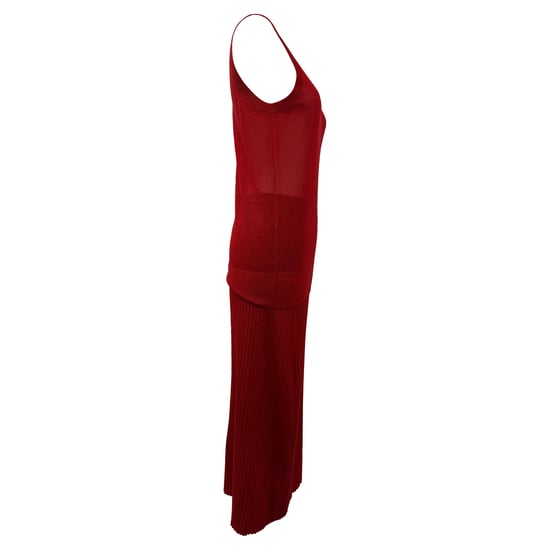 Joseph Metallic Tanktop und Midirock-Set aus roter Viskose - Image 2