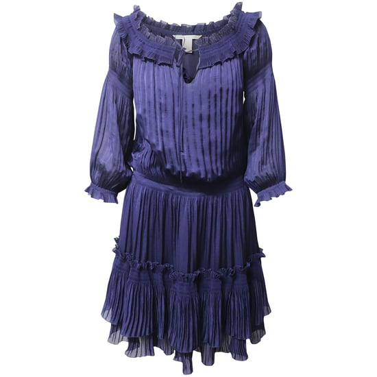 Neues Akkordeonkleid von Diane von Furstenberg aus blauem Polyester - Image 1