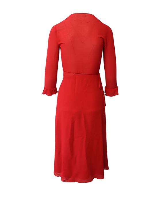 Reformation Wickelkleid aus roter Viskose - Image 2