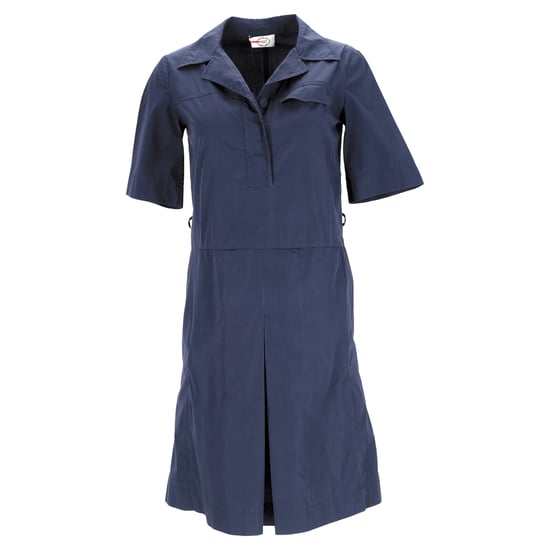 Prada Midi-Hemdkleid mit Gürtel aus marineblauer Baumwolle - Image 1