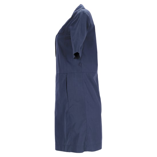 Prada Midi-Hemdkleid mit Gürtel aus marineblauer Baumwolle - Image 2