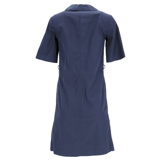 Prada Midi-Hemdkleid mit Gürtel aus marineblauer Baumwolle - Image 3