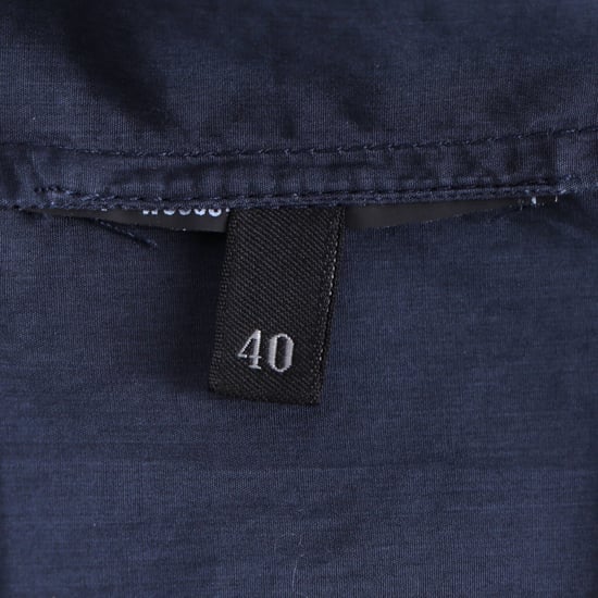 Prada Midi-Hemdkleid mit Gürtel aus marineblauer Baumwolle - Image 5