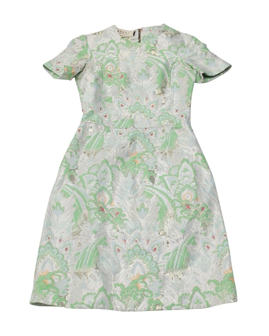 Marni Winter Edition 2012 Brokat-Minikleid aus grünem Polyester - Image 1