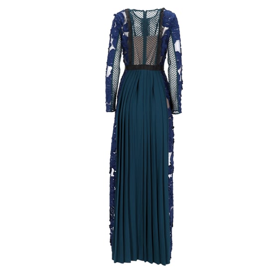 Self-Portrait Thea Maxikleid aus Spitze in blauem Polyester - Image 3