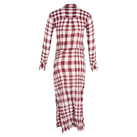 Theory Pre-owned Kariertes Hemdkleid aus Baumwolle - Rot - Image 3