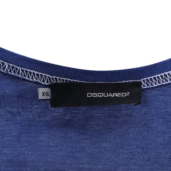 Ärmelloses Midikleid von Dsquared2 aus blauer Baumwolle - Image 4