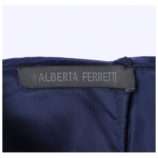 Ärmelloses Etuikleid von Alberta Ferretti in Colorblock-Optik aus blauer Wolle - Image 4