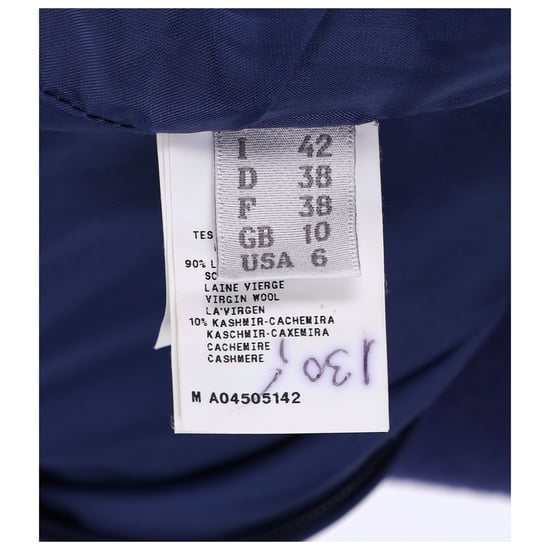 Ärmelloses Etuikleid von Alberta Ferretti in Colorblock-Optik aus blauer Wolle - Image 5