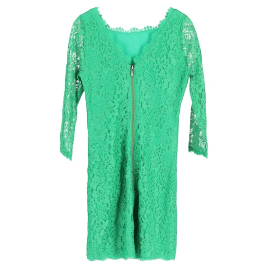 Diane von Furstenberg Zarita Langarm-Spitzenkleid aus grünem Viskose - Image 2