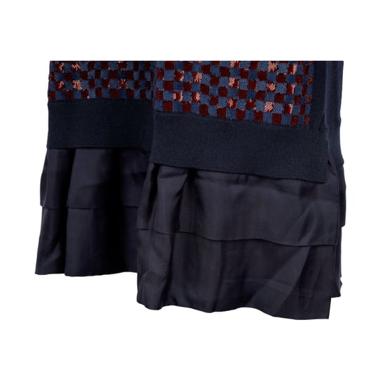 Louis Vuitton – Marineblaues Wollkleid mit Paillettendetails – 10er - Image 5