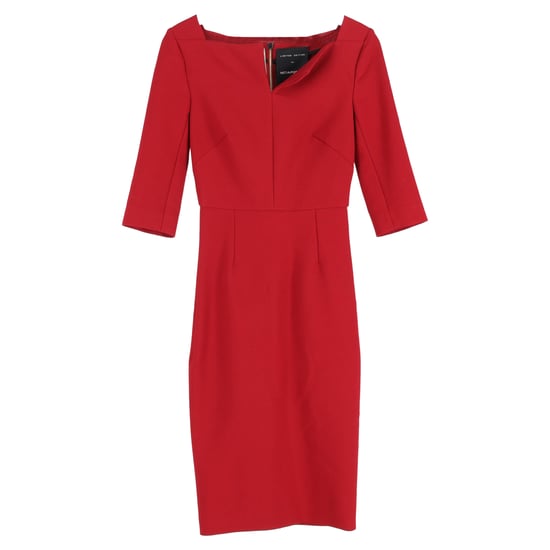 Roland Mouret Crêpe-Midikleid aus roter Viskose - Image 1