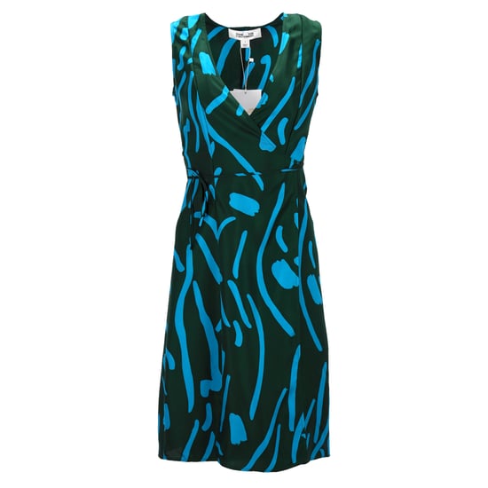 Diane von Furstenberg Wickelkleid aus grüner Seide - Image 1