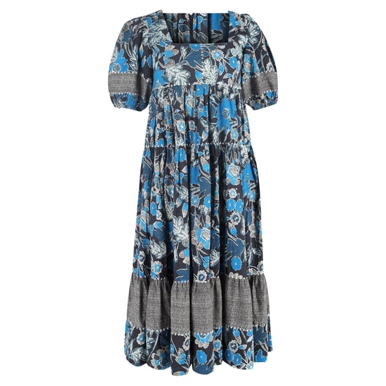 Ulla Johnson Nora Midi-Stufenkleid mit Blumenmuster aus blauer Baumwolle - Image 1