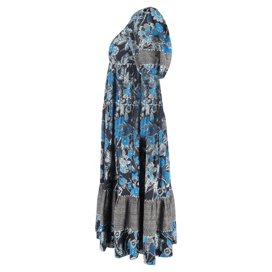 Ulla Johnson Nora Midi-Stufenkleid mit Blumenmuster aus blauer Baumwolle - Image 2