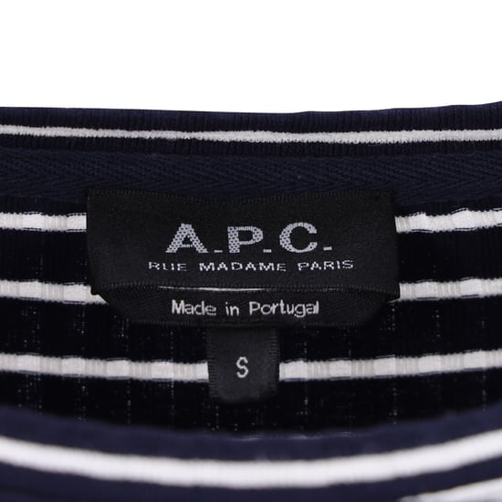 Gestreiftes Minikleid von A.P.C. aus marineblauer Viskose - Image 4