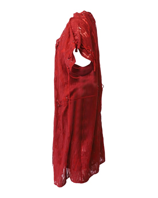 Iro Midikleid mit Schnürung aus Polyester - Rot - Image 2