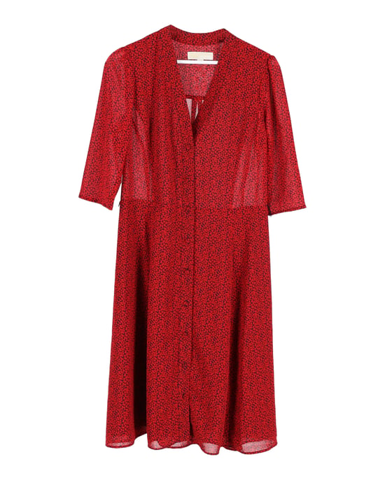 Michael Michael Kors Kleid mit Herzmuster aus rotem Polyester - Image 1