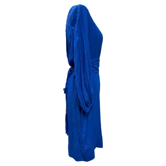 Diane von Furstenberg knielanges Kleid aus blauer Seide - Image 2
