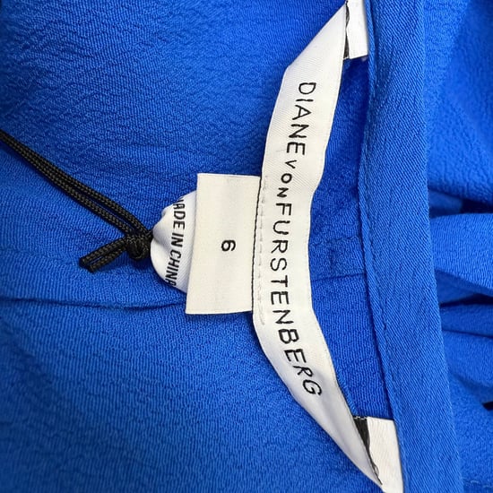 Diane von Furstenberg knielanges Kleid aus blauer Seide - Image 4