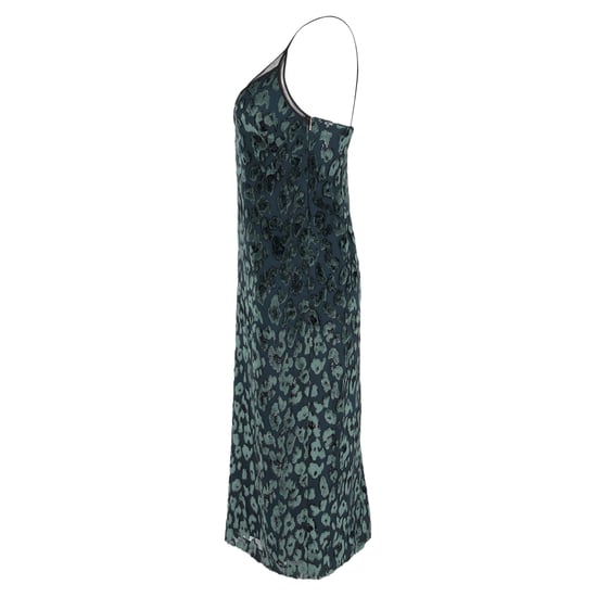 Hugo Boss Dudania Devoré Slip-Kleid aus grünem Samt - Image 2