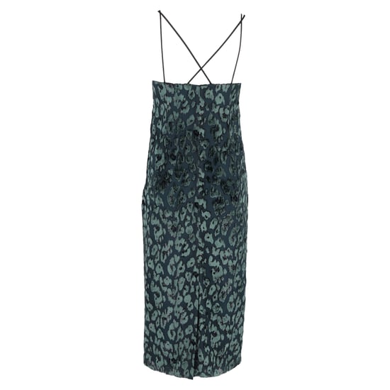 Hugo Boss Dudania Devoré Slip-Kleid aus grünem Samt - Image 3