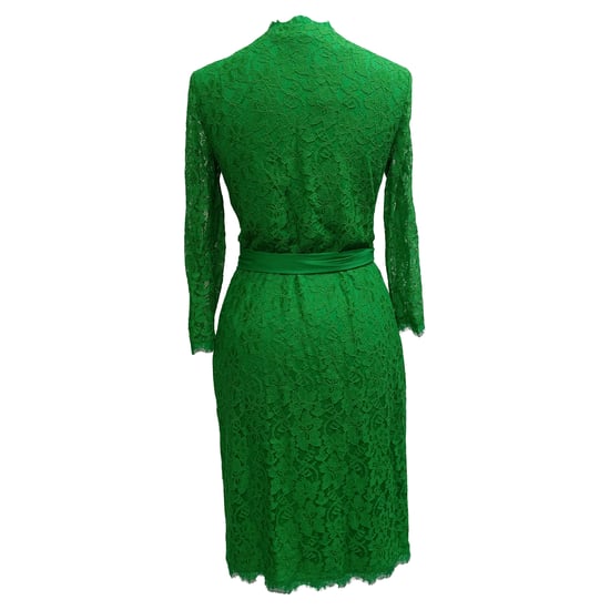 Diane von Furstenberg Julianna Wickelkleid aus grüner Seide - Image 5
