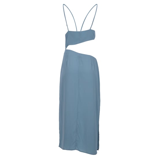 Reformation Midikleid mit eckigem Ausschnitt in hellblauer Viskose - Image 3