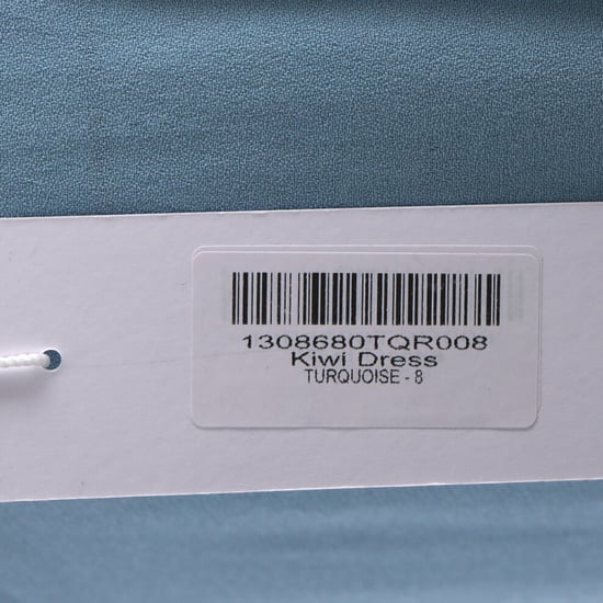 Reformation Midikleid mit eckigem Ausschnitt in hellblauer Viskose - Image 5
