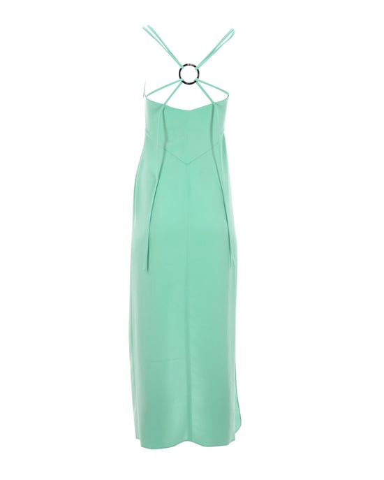 Das Attico Trägerkleid Midi aus grüner Viskose - Image 2
