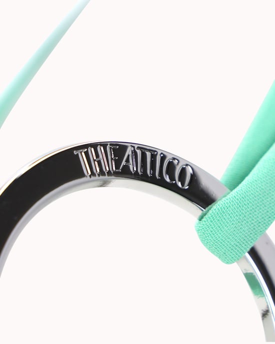 Das Attico Trägerkleid Midi aus grüner Viskose - Image 4