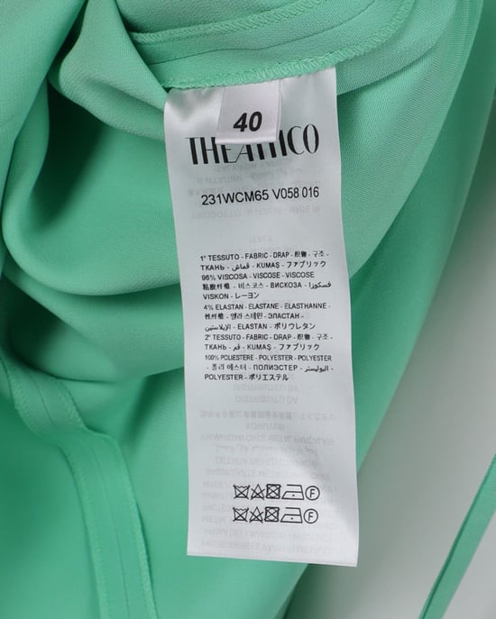 Das Attico Trägerkleid Midi aus grüner Viskose - Image 5