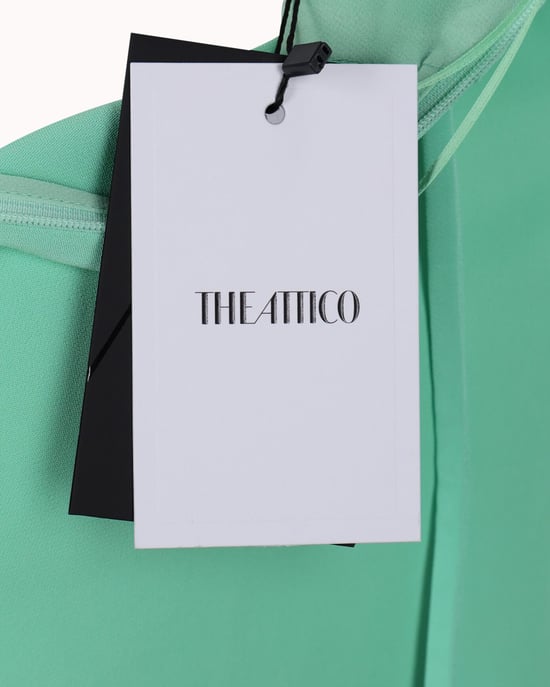 Das Attico Trägerkleid Midi aus grüner Viskose - Image 6