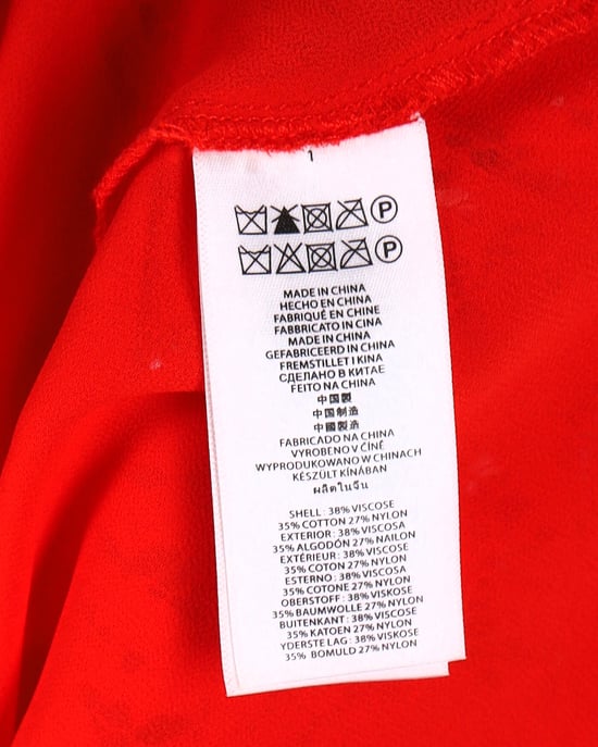 Michael Kors Minikleid mit kurzen Ärmeln aus roter Viskosespitze - Image 4