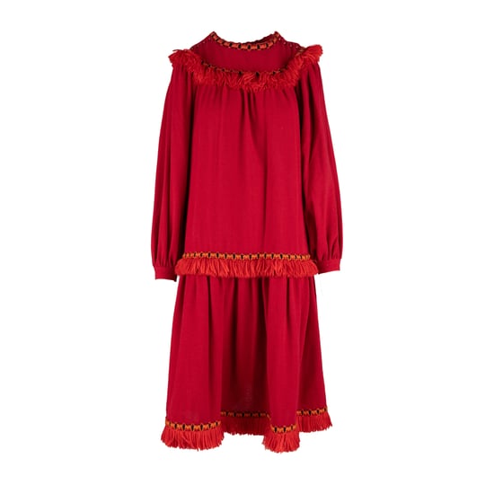 Vintage-Hemdkleid von Yves Saint Laurent mit Fransen – 70er Jahre - Image 1