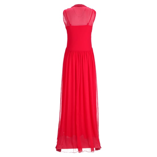 Philosophy di Lorenzo Serafini – Maxikleid mit Häkelbesatz aus rotem Polyester - Image 3