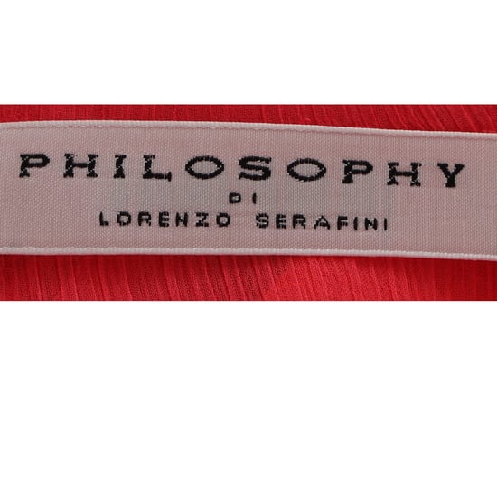 Philosophy di Lorenzo Serafini – Maxikleid mit Häkelbesatz aus rotem Polyester - Image 5